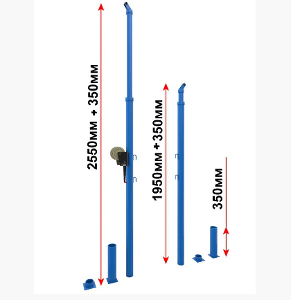 Стойки волейбольные телескопические с лебедкой купить в Алматы по ...