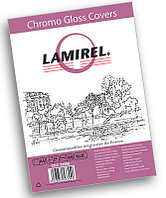Обложки картонные для переплёта "Lamirel Chromolux", А4, 230гр/м2, синие, глянцевые, 100шт в упаковке