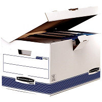 Короб архивный картонный "Fellowes Bankers Box System Max", 390x310x560мм, бело-синий