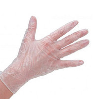 Перчатки виниловые "AVIORA" без напыления прозрачно-белые одноразовые, размер M, 50пар в упаковке