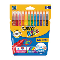 Фломастеры "BIC Kids", 12 цветов, серия "Kid Couleur", в картонной упаковке