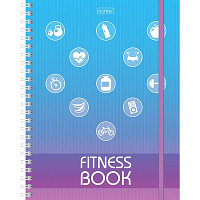 Фитнес-дневник "Hatber", 96л, А5, ламинация, с резинкой, на гребне, серия "Спорт как стиль жизни"