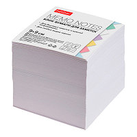 Блок бумаги для заметок "Hatber", 9х9х9см, белый, сменный блок, непроклеенный, в плёнке