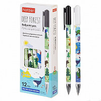 Ручка шариковая "Hatber Deep Forest", 0,7мм, синяя, корпус с рисунком