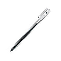 Ручка гелевая "Hatber Pin", 0,5мм, чёрная, прозрачный корпус