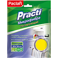 Тряпки из микрофибры для полировки "Paclan Practi Micro", 30х30см 1шт в упаковке