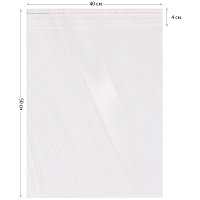 Пакет полипропиленовый "OfficeSpace", 40x50см, 25мкм, клейкая полоса, прозрачный