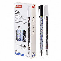 Ручка шариковая "Hatber Cats", 0,7мм, синяя, корпус с рисунком
