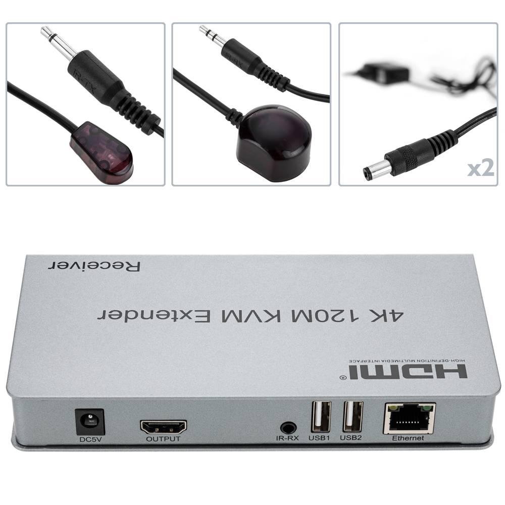 Удлинитель (передатчик) HDMI + USB + IR сигналов по витой паре до 120м, Orient VE051 - фото 3 - id-p103815151