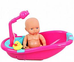 Игровой набор с ванной и уточкой пупс 28 см