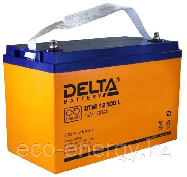 Аккумуляторная батарея Delta DTM 12100 L (12V / 100Ah AGM глубокого разряда) - фото 1 - id-p86095855