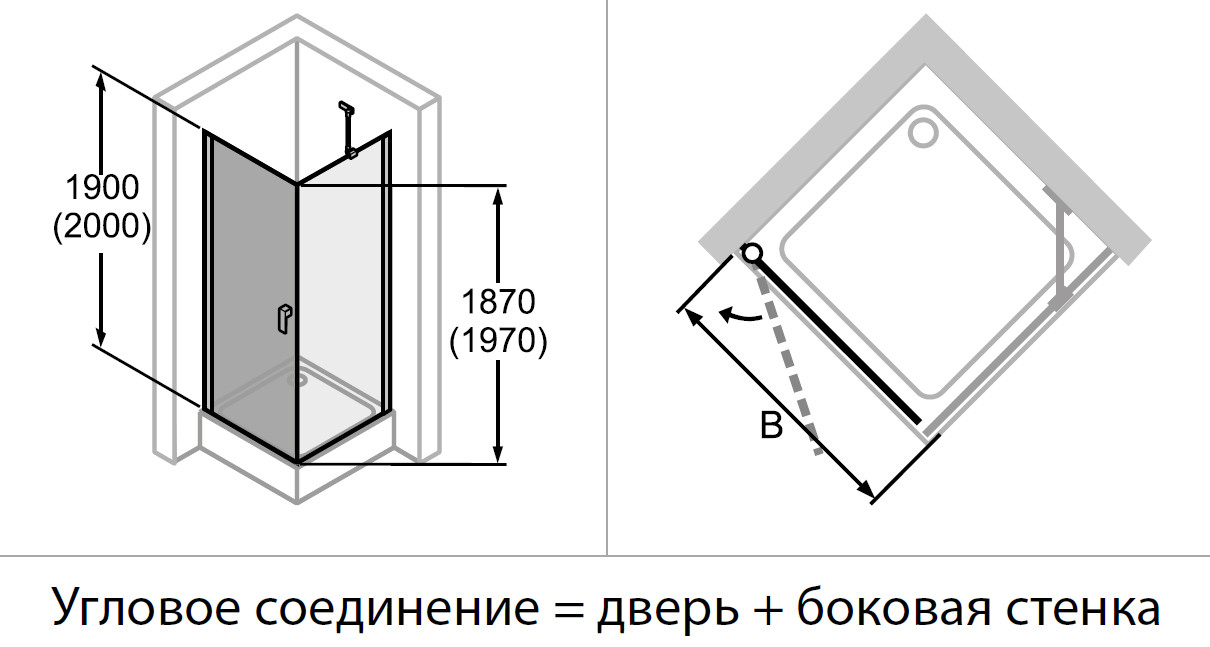 Распашная дверь Hüppe Design Pure 900 (8P0602.061.378) - фото 3 - id-p87733773