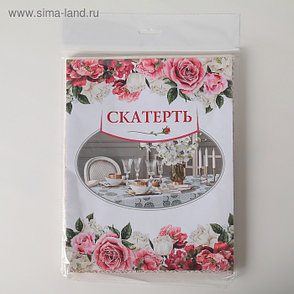 Скатерть на нетканой основе многоразовая с бейкой «Лаванда», 135×110 см, цвет серый, фото 2