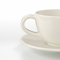 VARDAGEN ВАРДАГЕН Чашка кофейная с блюдцем, белый с оттенком, 14 сл, фото 3