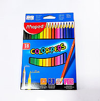 Цветные карандаши набор 18 цветов