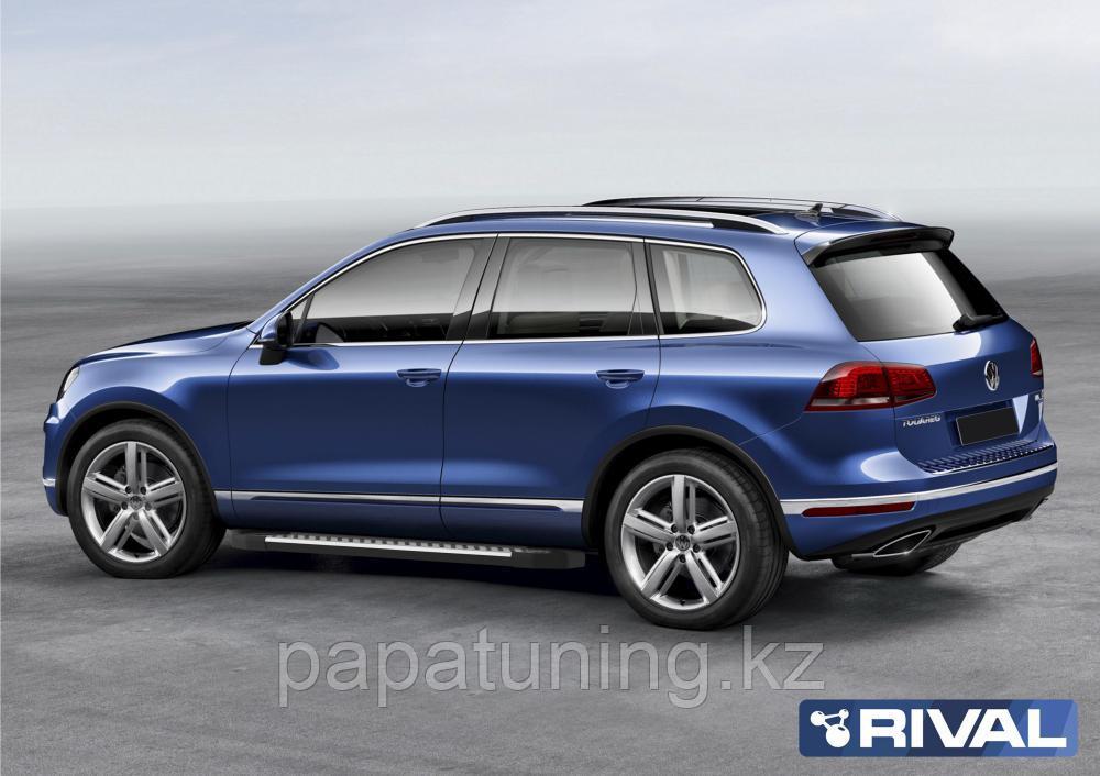 Пороги, подножки "Bmw-Style" Volkswagen Touareg R-Line 2015-2018 - фото 2 - id-p103841384