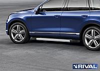 Пороги, подножки "Silver" Volkswagen Touareg R-Line 2015-2018