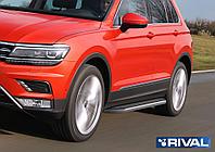 Пороги, подножки "Premium" Volkswagen Tiguan 2017-