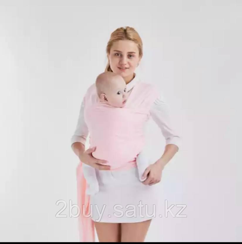 Слинг шарф переноска для новорожденного розовый - фото 1 - id-p103844555