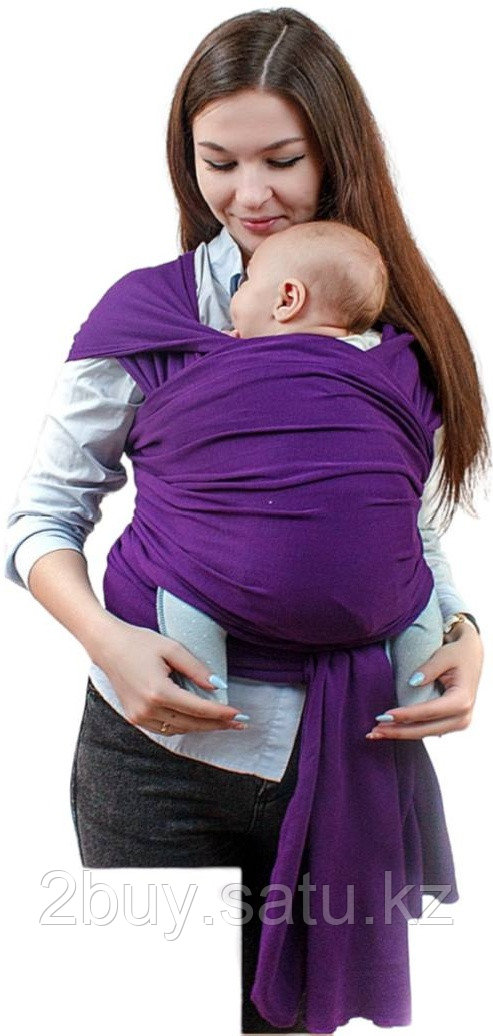 Слинг шарф переноска для новорожденного фиолетовый - фото 1 - id-p103844561