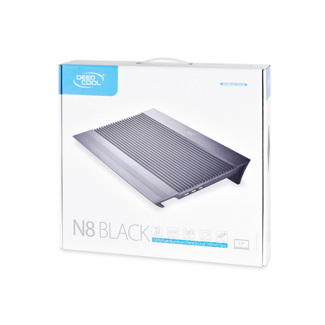 Охлаждающая подставка для ноутбука Deepcool N8 Black 17" - фото 3 - id-p103859960