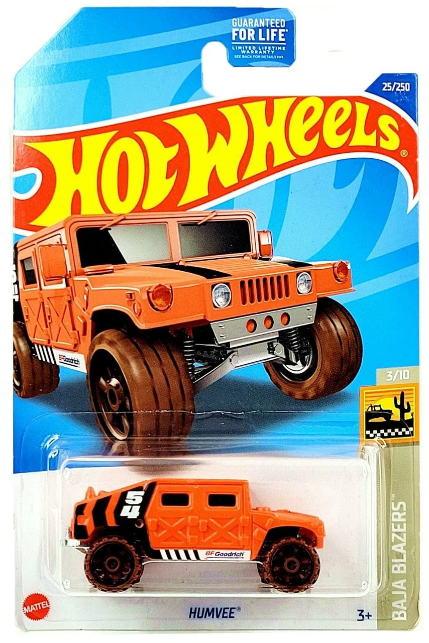 Hot Wheels Модель HUMVEE, оранжевый