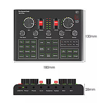 Микрофон BM800 комплект с кронштейном и микшером V9X pro , для блоггеров, ютуберов, фото 3