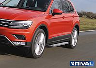 Пороги, подножки "Silver" Volkswagen Tiguan 2017-