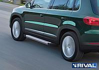 Пороги подножки Silver Volkswagen Tiguan 2007-2011-2017