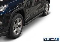 Пороги подножки Toyota Rav4 2019- Black