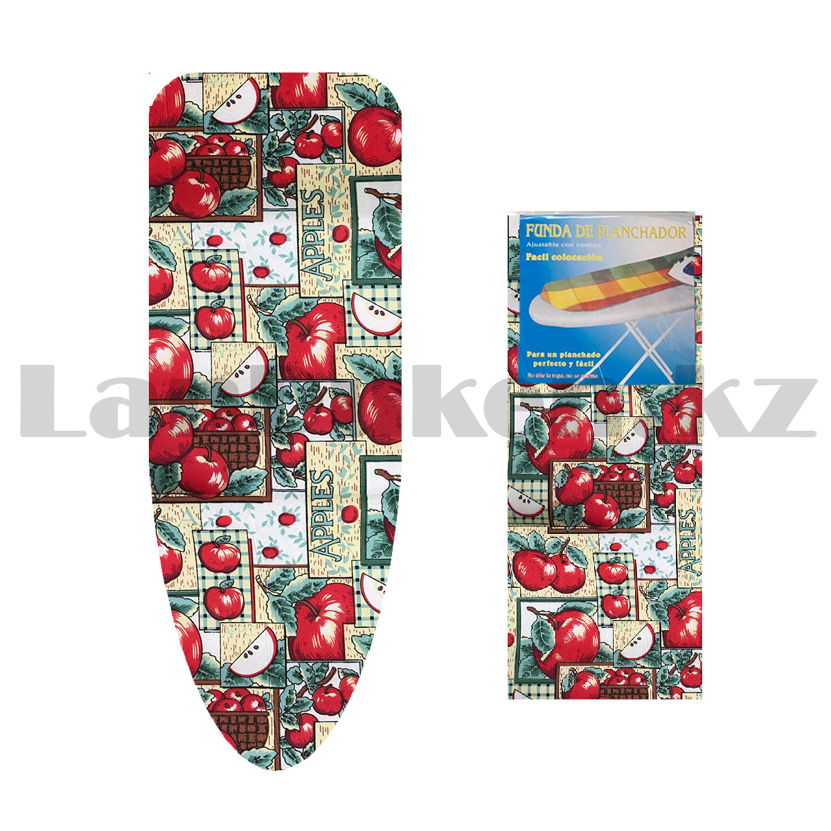 Чехол для гладильной доски 140х50 см с яблоками красная