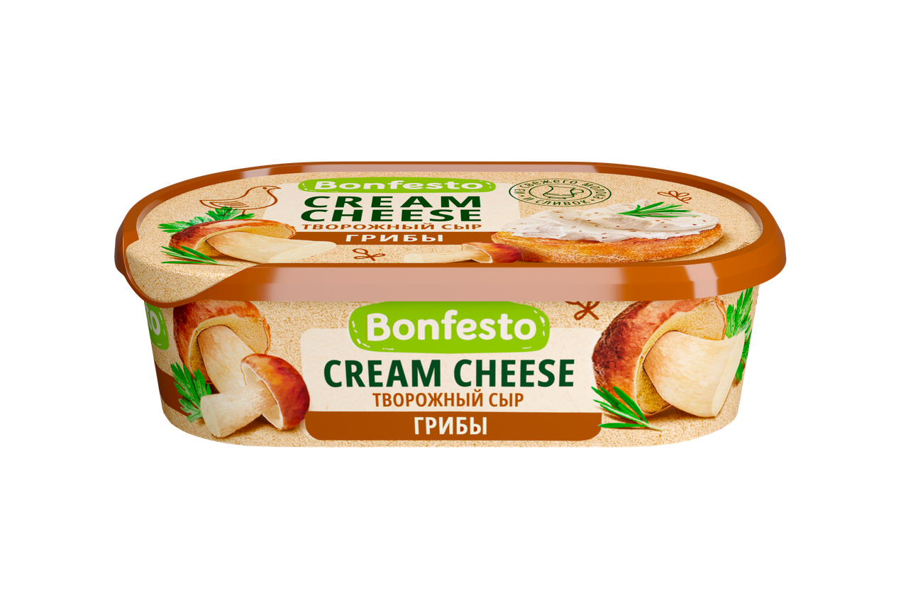 Сыр Кремчиз с наполнителем Грибы 65% Bonfesto 140 гр