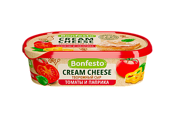 Сыр Кремчиз с наполнителем Томаты и паприка 65% Bonfesto 140 гр