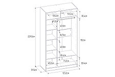 Шкаф-купе Home 123,2х229,5 см, дуб табачный Craft, фото 3