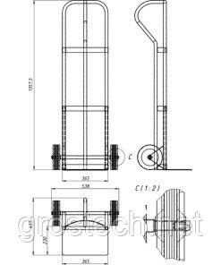 НТ-1805, тележка грузовая, грузоподьемность 200 кг - фото 2 - id-p103875677