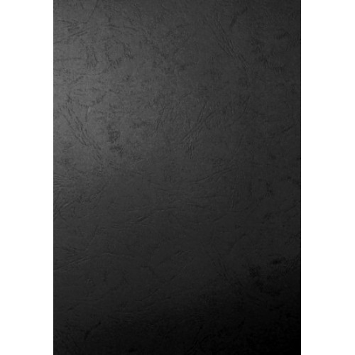 Обложка для переплета, A4, 230 г, картон "под кожу", черная Bindermax