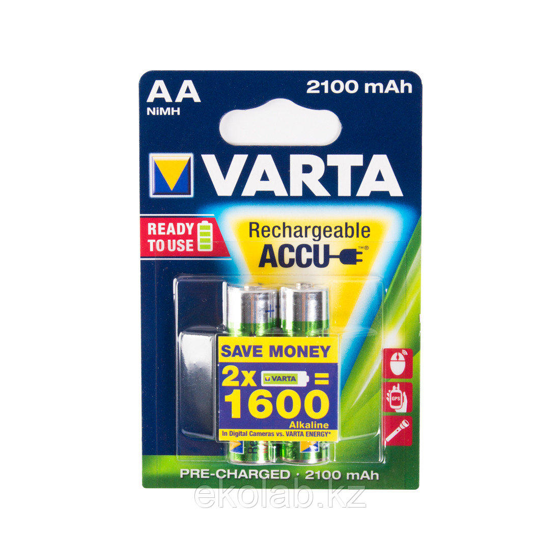 Аккумулятор VARTA R2U Mignon 1.2V - HR6/ AA (2 шт) - фото 1 - id-p103876972