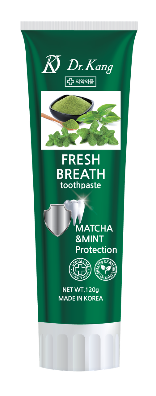 Зубная Паста с Мятой и зеленым чаем Матча для свежего дыхания Dr Kang Fresh Breath Toothpaste Matcha&Mint