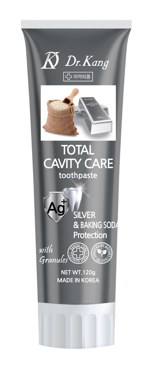 Dr Kang Лечебная Зубная Паста Total Cavity Care Toothpaste Silver & Baking Soda Protection 120 / гр.