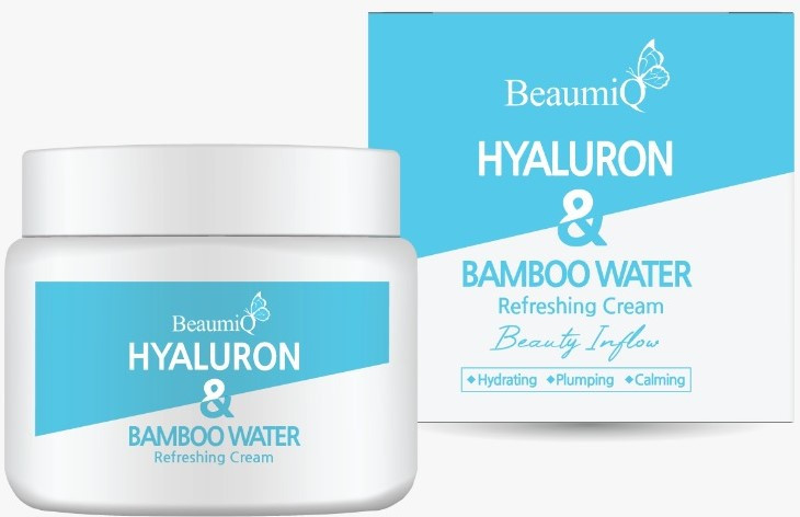 Крем для лица с гиалуроновой кислотой и бамбуковой водой BeaumiQ Hyaluron & Bamboo Water Cream / 100 мл.