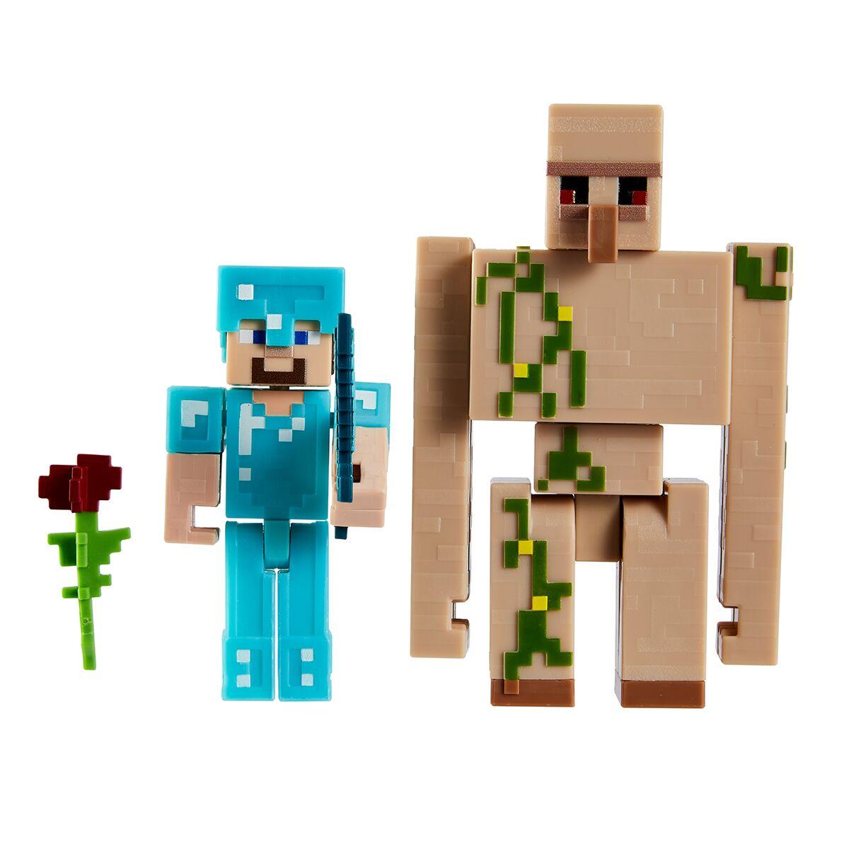 Minecraft Фигурка 2 шт Steve and Iron Golem - фото 2 - id-p103879281