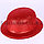 Шляпа котелок карнавальная блестящая красная, фото 3