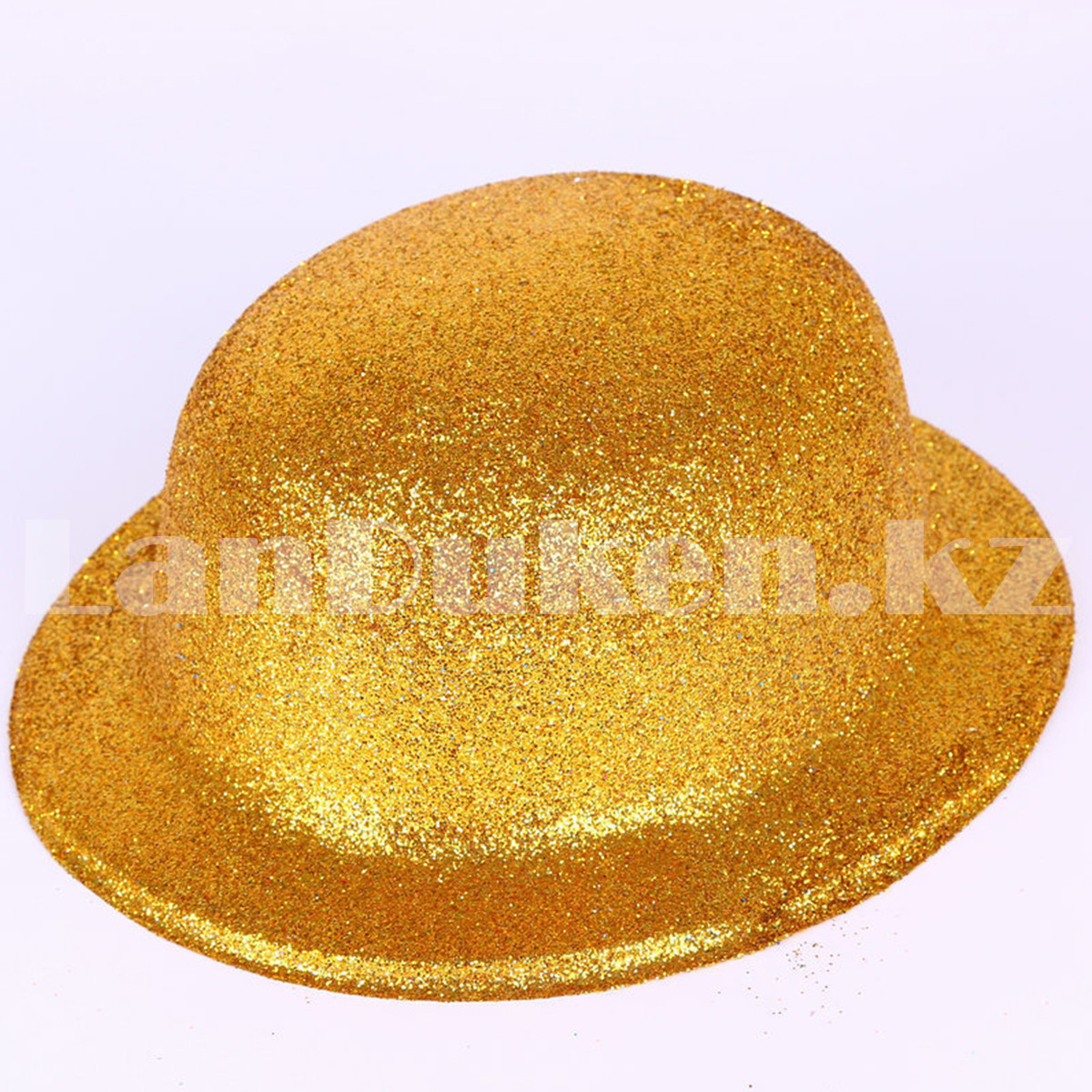 Шляпа котелок карнавальная блестящая желтая - фото 3 - id-p103880440