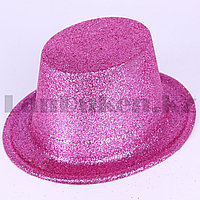Шляпа карнавальная блестящая (светло розовая)