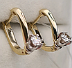 Золотой набор с бриллиантами (кольцо 0.195Сt SI1/K VG , серьги 0.42Ct VS2/M, VG-Cut ), фото 5