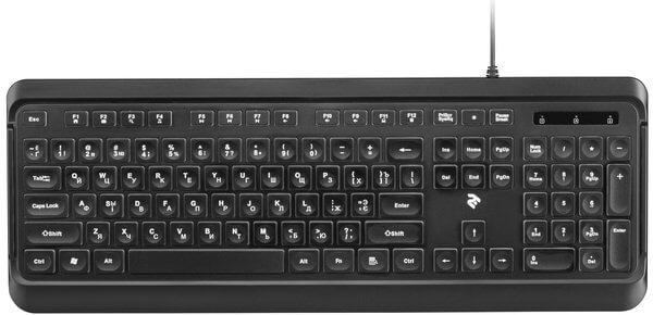 Клавиатура 2E KS120 White backlight USB Black - фото 3 - id-p103880872