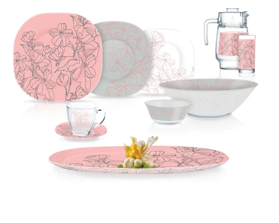 Сервиз столовый 6 пер. 46 пр. Neo Carina Annalee Pink (LUMINARC, Франция), фото 1