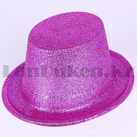 Шляпа карнавальная блестящая (фиолетовая)