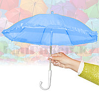 Зонтик для декора маленький 43 см голубой