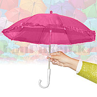 Зонтик для декора маленький 43 см темно-розовый